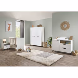 Meublorama NT-EVY1NT*1C/20KG comodino 1 cassetto/cassetti Bianco - Vista aggiuntiva 2