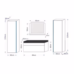 Meublorama FH-DR2-17W-HG21-80U+4-KLIPEX-RGB*7C/64KG arredo bagno - Vista aggiuntiva 5
