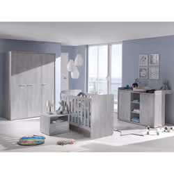 Meublorama NT-VIC-VICNT*1C/23KG comodino 1 cassetto/cassetti Grigio - Vista aggiuntiva 2