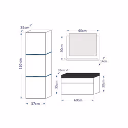 Meublorama FH-IB1-17B-HG20-U60+2-KLIPEX-RGB*6C/48KG arredo bagno - Vista aggiuntiva 5