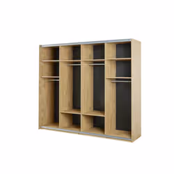 Meublorama NT-CLARA-CLAS25*6C/241KG armadio/guardaroba per camera da letto 8 ripiani 2 porta/porte - Vista aggiuntiva 3