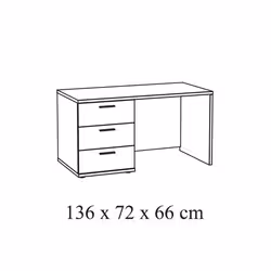 Meublorama NT-HELGA-HEL1BU*2C/69KG scrivania - Vista aggiuntiva 4