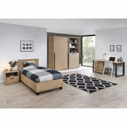 Meublorama NT-CASPER-CASNT*1C/23KG comodino 1 cassetto/cassetti Marrone - Vista aggiuntiva 2