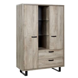 Meublorama NT-COMO-COM2BK*5C/123KG credenza per soggiorno 2 porta/porte