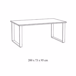 Meublorama NT-COMO-COM1TAF20*2C/53KG scrivania - Vista aggiuntiva 3