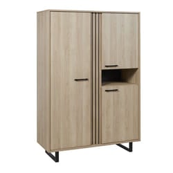 Meublorama NT-FARO-FAR1BK*5C/99KG credenza per soggiorno 3 porta/porte