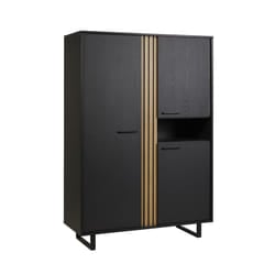 Meublorama NT-FARO-FAR2BK*5C/99KG credenza per soggiorno 3 porta/porte