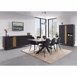 Meublorama NT-FARO-FAR2BK*5C/99KG credenza per soggiorno 3 porta/porte - Vista aggiuntiva 2