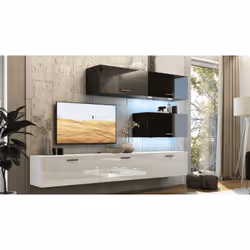 Meublorama FH-C25-25-HG-BW-3+4-SQUERE-RGB*7C/83KG armadio soggiorno - Vista aggiuntiva 2