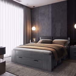 Meublorama HA-GALAXY-GRIS-24CBEA51*2C/127KG letto - Vista aggiuntiva 2
