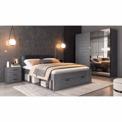 Meublorama HA-GALAXY-GRIS-24CBEA51+SOM160*3C/127KG letto - Vista aggiuntiva 4