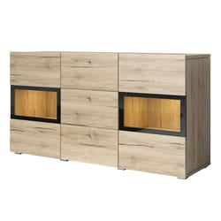 Meublorama HA-BAROS-24E0BM26+LED-23000002*3C/43KG credenza per soggiorno 2 porta/porte
