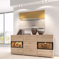 Meublorama HA-BAROS-24E0BM26+LED-23000002*3C/43KG credenza per soggiorno 2 porta/porte - Vista aggiuntiva 2