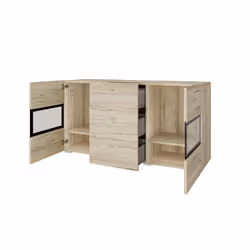 Meublorama HA-BAROS-24E0BM26+LED-23000002*3C/43KG credenza per soggiorno 2 porta/porte - Vista aggiuntiva 3