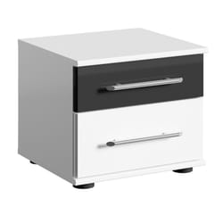Meublorama DS-MK-DUBLIN-BLC-23*1C/24KG comodino 2 cassetto/cassetti Bianco