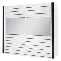 Meublorama DS-MK-LINN-BLANC-10-*7C/226KG armadio/guardaroba per camera da letto 8 ripiani 2 porta/porte