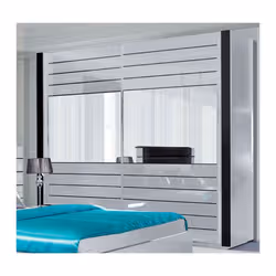 Meublorama DS-MK-LINN-BLANC-10-*7C/226KG armadio/guardaroba per camera da letto 8 ripiani 2 porta/porte - Vista aggiuntiva 2