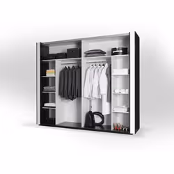 Meublorama DS-MK-LINN-BLANC-10-*7C/226KG armadio/guardaroba per camera da letto 8 ripiani 2 porta/porte - Vista aggiuntiva 3