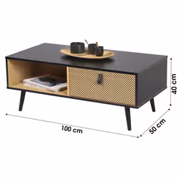 Meublorama FD-151328*1C/19KG tavolino da caffè, comodino e consolle da soggiorno Forma rettangolare - Vista aggiuntiva 2