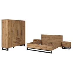 Meublorama HA-HALLE-24N0NG20+30+22+22+27+SOM140*12C/434KG set di mobili per la camera da letto