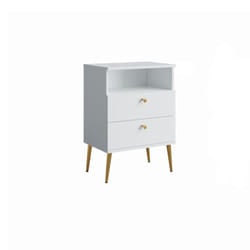Meublorama MK-HIGH-HH-U11400/U11400-22-B*1C/16KG comodino 2 cassetto/cassetti Bianco