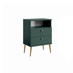 Meublorama MK-HIGH-HH-U19008/U19008-22-B*1C/16KG comodino 2 cassetto/cassetti Verde