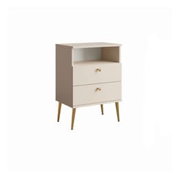 Meublorama MK-HIGH-HH-U15086/U15086-22-B*1C/16KG comodino 2 cassetto/cassetti Beige