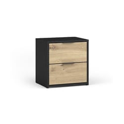Meublorama MK-UPSALA-UL-U12007/R20315-23-B*1C/18KG comodino 2 cassetto/cassetti Marrone