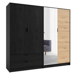 Meublorama MK-ULM-UL-U12007/R20315-12-B*5C/166KG armadio/guardaroba per camera da letto 3 ripiani 4 porta/porte