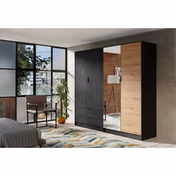 Meublorama MK-ULM-UL-U12007/R20315-12-B*5C/166KG armadio/guardaroba per camera da letto 3 ripiani 4 porta/porte - Vista aggiuntiva 2