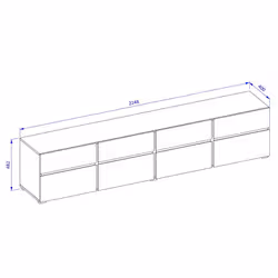 Meublorama HA-CROSS-24CWMY40*2C/59KG supporto TV e sistema audio 4 cassetto/cassetti - Vista aggiuntiva 5