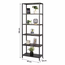 Meublorama FD-151359*1C/18KG scaffale Metallo Nero - Vista aggiuntiva 2
