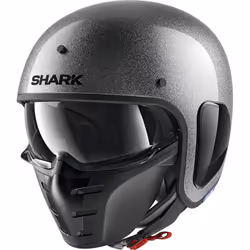 Shark S-Drak Glitter Casco Jet, argento, dimensione XS per uomo