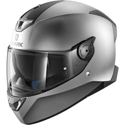 Shark Skwal 2 Blank Mat Casco LED, argento, dimensione S per uomo