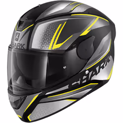 Shark D-Skwal 2 Daven Casco, grigio-giallo, dimensione L per donne