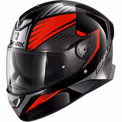 Shark Skwal 2 Hallder Casco, nero-rosso, dimensione XS per uomo
