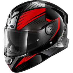 Shark Skwal 2 Hallder Casco, nero-rosso, dimensione XS per uomo