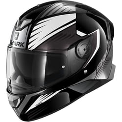Shark Skwal 2 Hallder Casco, nero-bianco, dimensione XL per uomo