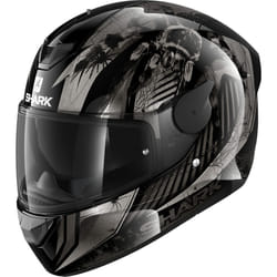 Shark D-SKWAL 2 Atraxx Casco, nero-argento, dimensione XS per uomo