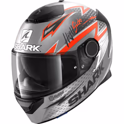 Shark Spartan Adrian Parassol Mat Casco, nero-grigio-rosso, dimensione M per uomo