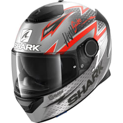 Shark Spartan Adrian Parassol Mat Casco, nero-grigio-rosso, dimensione M per uomo