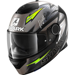 Shark Spartan Adrian Parassol Mat Casco, nero-grigio-verde, dimensione L per uomo