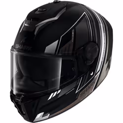 Shark Spartan RS Byrhon Casco, nero-grigio, dimensione S per uomo