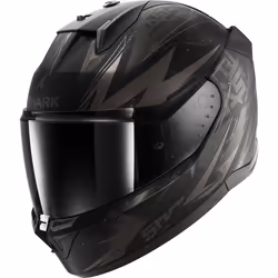 Shark D-Skwal 3 Blast-R Casco, nero-grigio, dimensione S per uomo