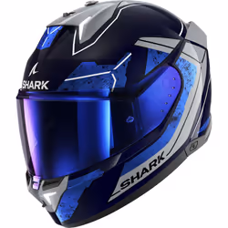 Shark Skwal i3 Rhad Casco, blu-argento, dimensione M per uomo