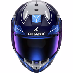 Shark Skwal i3 Rhad Casco, blu-argento, dimensione M per uomo