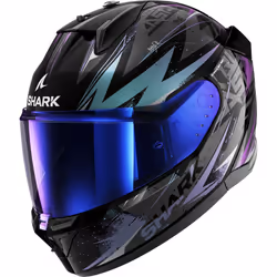Shark D-Skwal 3 Blast-R Casco, nero-verde-blu, dimensione 2XL per uomo