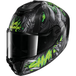 Shark Spartan RS Shaytan Casco, nero-verde, dimensione XL per uomo