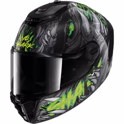 Shark Spartan RS Shaytan Casco, nero-verde, dimensione XL per uomo