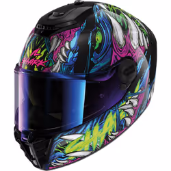 Shark Spartan RS Shaytan Casco, nero-verde-blu, dimensione M per uomo
